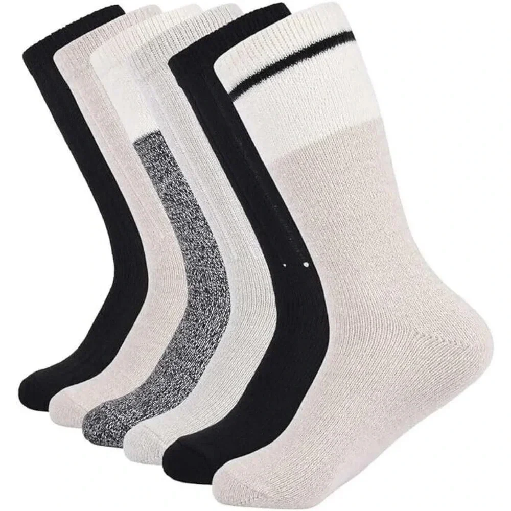 Lucky Brand Womens Boot Socks 6 Pair Super Soft Cozy Crew Winter Size 5-10 NWT!!